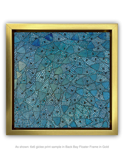 Blue Sardines | Framed Giclee Print on Canvas